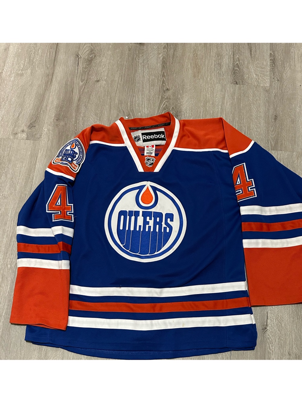 Oilers NHL Jersey Close-up